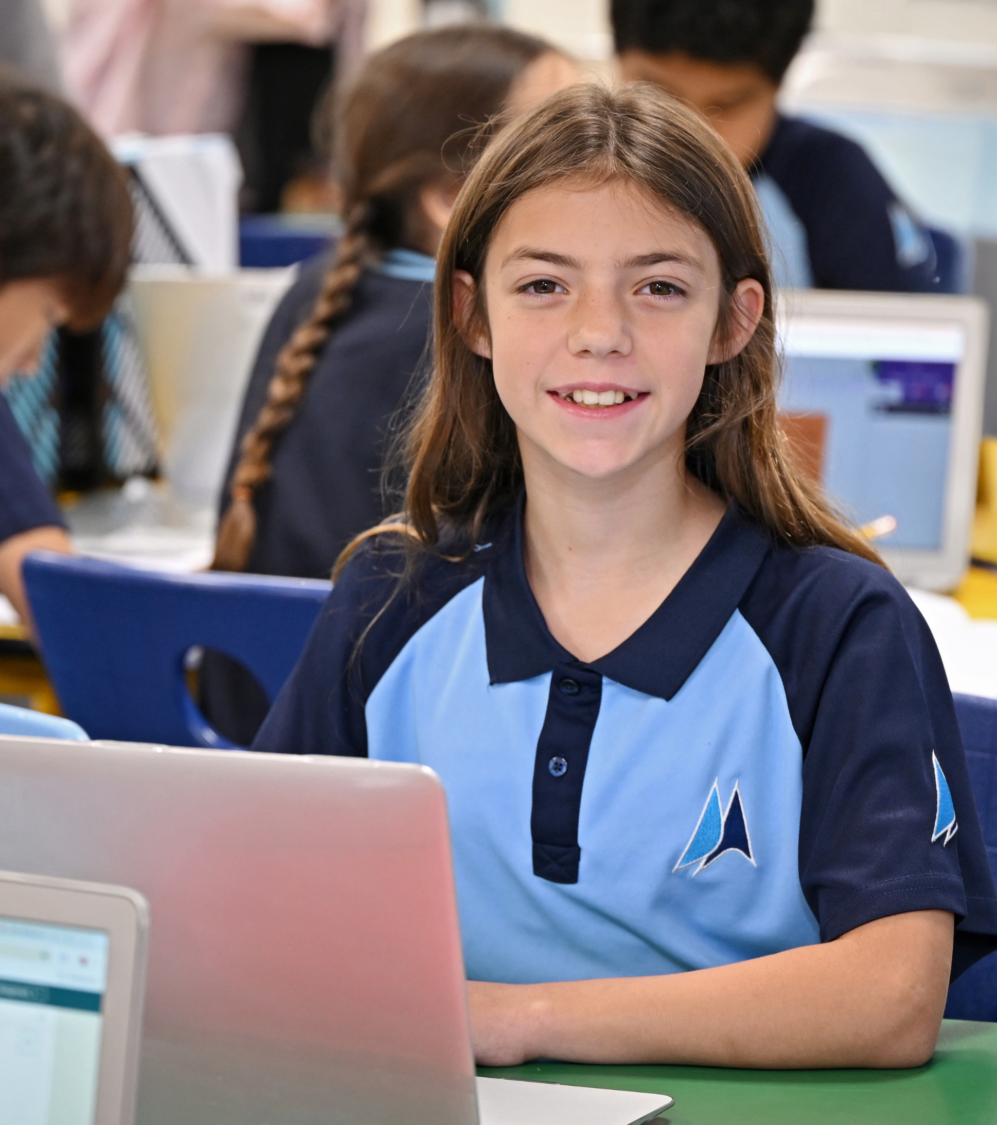 ES Student with laptop